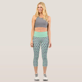 Leggings Capri Capris geométrico de alta capacidad - Diseño elega