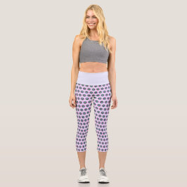 Leggings Capri Capris geométrico de alta capacidad - Diseño elega