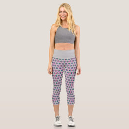 Leggings Capri Capris geométrico de alta capacidad - Diseño elega