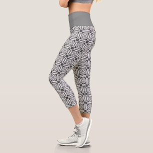 Leggings Capri Capris monocromáticos modernos de cintura alta