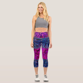 Leggings Capri Capris morado de alto deseo