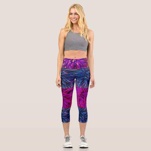 Leggings Capri Capris morado de alto deseo (Anverso)