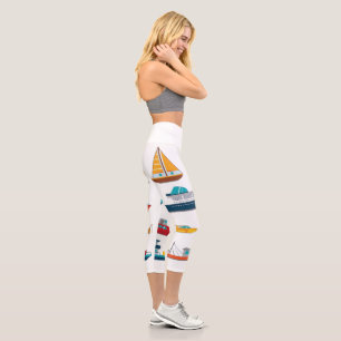 Leggings Capri Capris náuticos de cintura alta