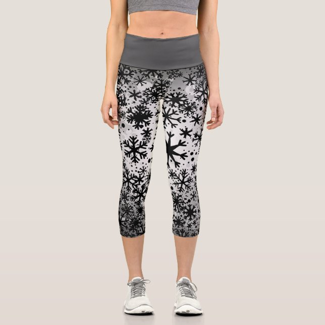 Leggings Capri Capris Navideños de Cintura Alta (Anverso)