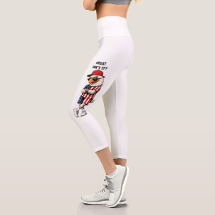 Leggings Capri Capris Patrióticos Divertidos de Cintura Alta Amer