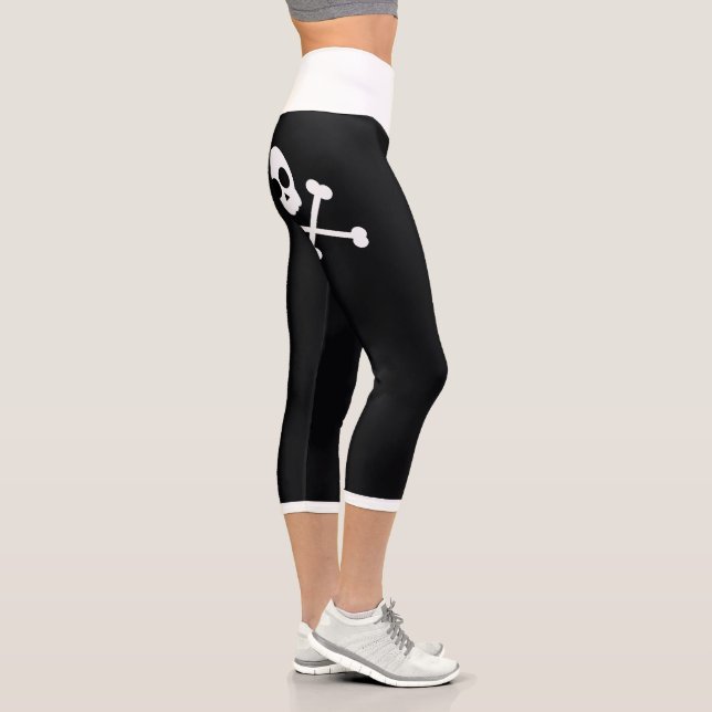 Leggings Capri Capris pirata de alto descaro (Derecha)