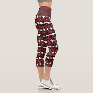 Leggings Capri Capris rojo de alto deseo