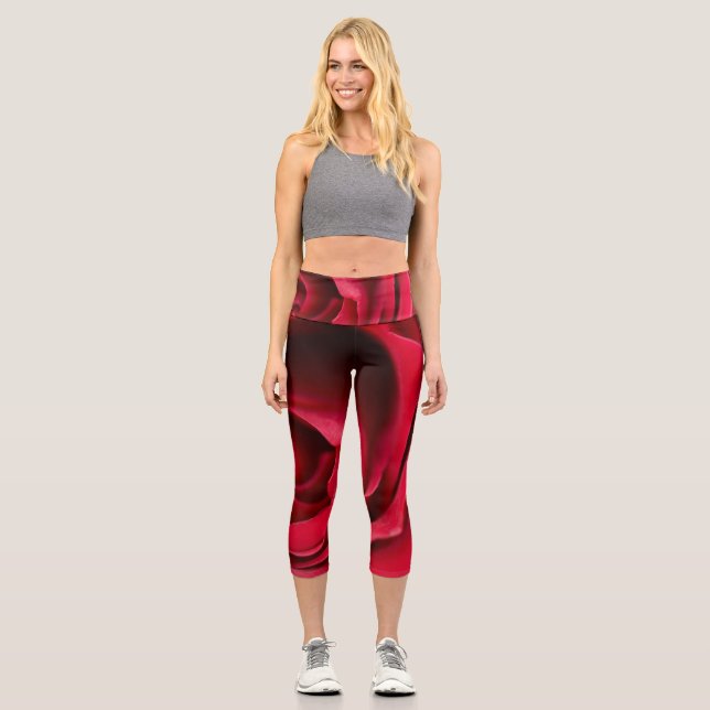 Leggings Capri Capris rojo Rosa (Anverso)