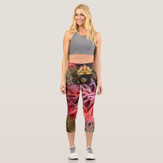 Leggings Capri Capris Rosa Anémone Alto Deseado