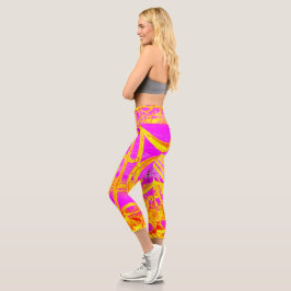Leggings Capri Capris rosa de alto deseo