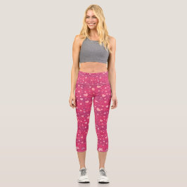 Leggings Capri Capris rosa de altura