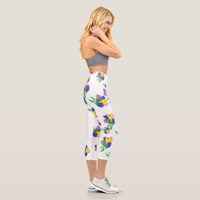Leggings Capri Capris Tulips, De Alta Desorientación (Derecha)