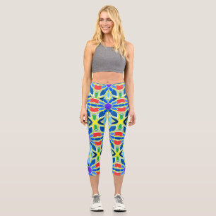 Leggings Capri Capris, un diseño de tela colorido y a la moda