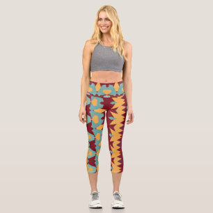 Leggings Capri Capris, un diseño multicolor de tela trendy