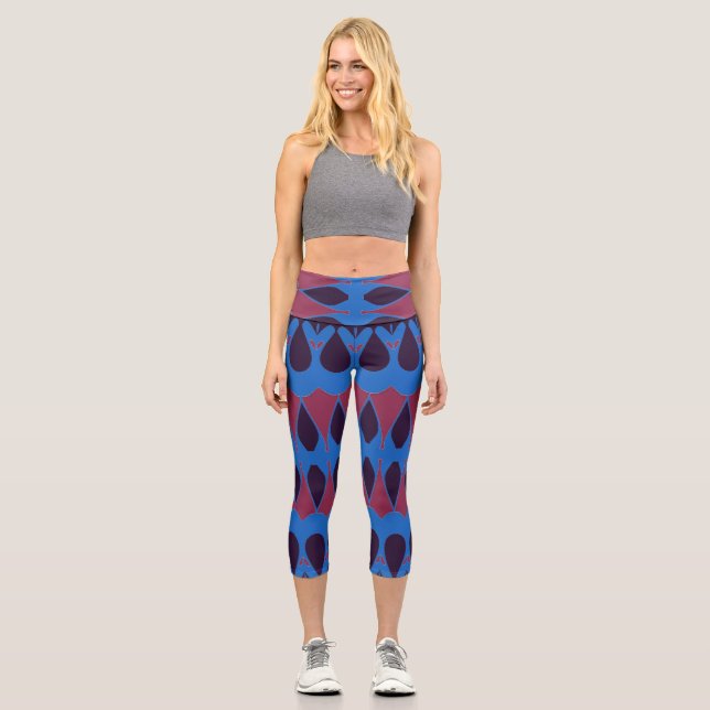 Leggings Capri Capris, un diseño multicolor de tela trendy (Anverso)