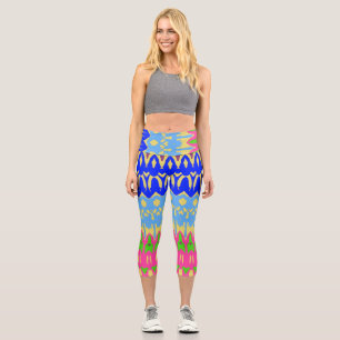 Leggings Capri Capris, un diseño multicolor de tela trendy