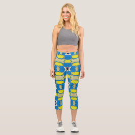 Leggings Capri Capris, un diseño multicolor de tela trendy
