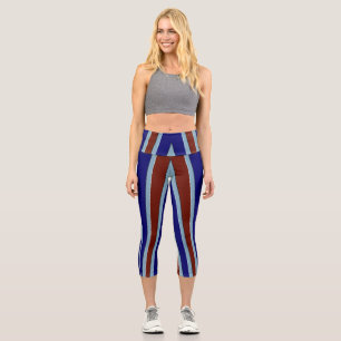 Leggings Capri Capris, un diseño multicolor de tela trendy