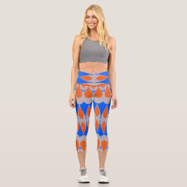 Leggings Capri Capris, un diseño multicolor de tela trendy