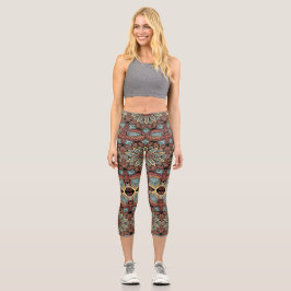 Leggings Capri Capris, un diseño multicolor de tela trendy