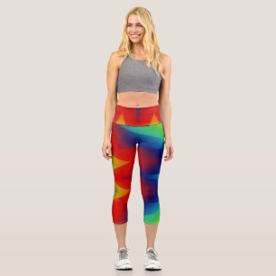 Leggings Capri Capris, un diseño multicolor de tela trendy