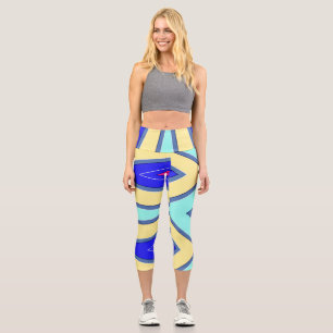 Leggings Capri Capris, un diseño multicolor de tela trendy