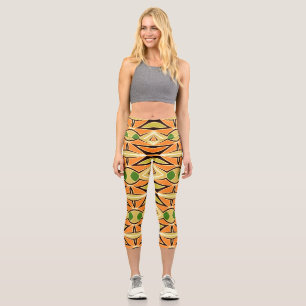 Leggings Capri Capris, un diseño multicolor de tela trendy