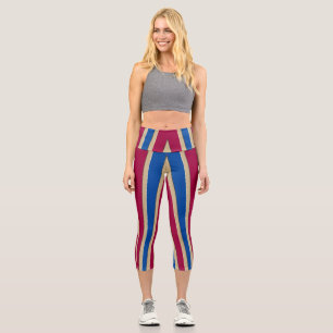 Leggings Capri Capris, un diseño multicolor de tela trendy