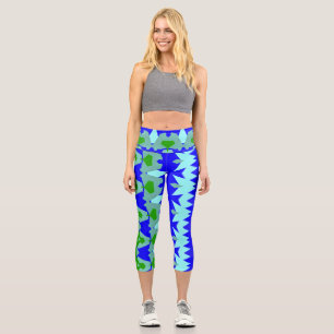 Leggings Capri Capris, un diseño multicolor de tela trendy