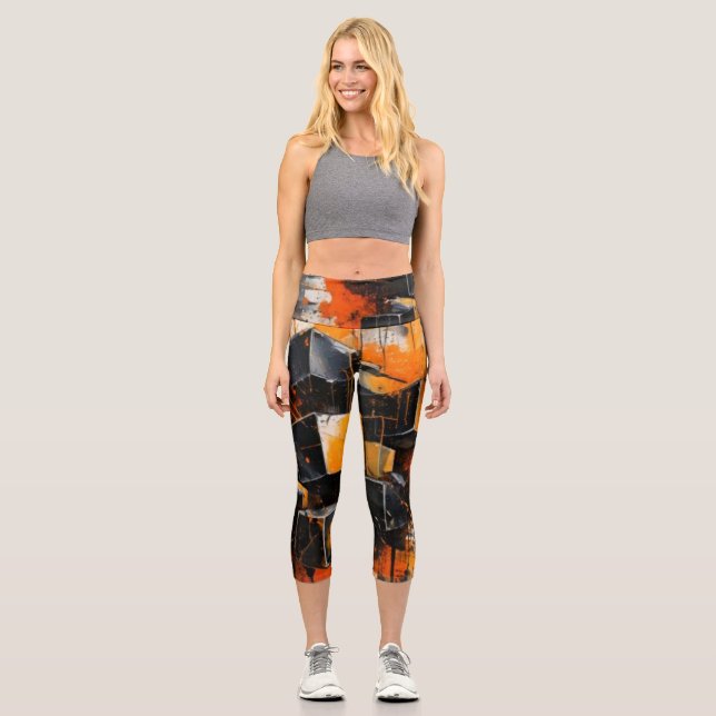 Leggings Capri Capris Urban Rust de cintura alta (Anverso)