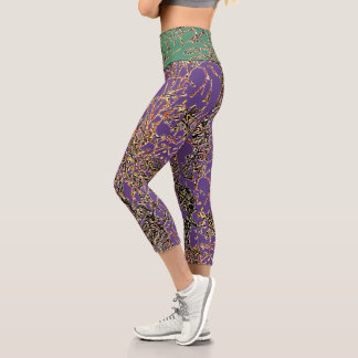 Leggings Capri Capris VIBRATIOSOS en PURPLE/VERDE