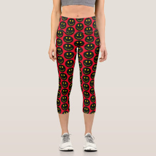 Leggings Capri Cara Feliz Negra