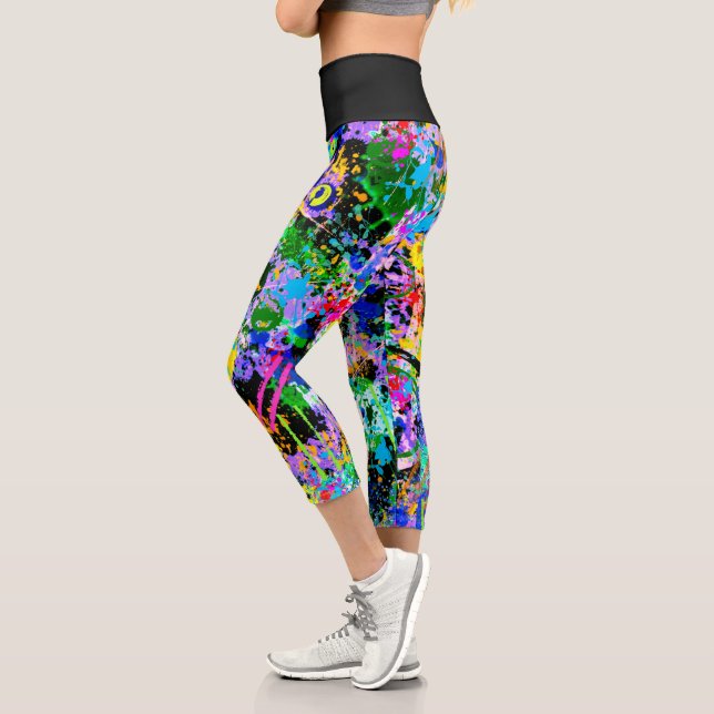 Leggings Capri Carnaval de graffitis (Izquierda)