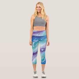 Leggings Capri CarolinaBlueBubbles 