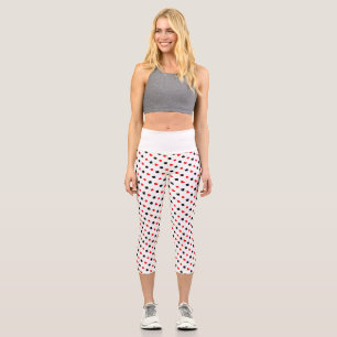 Leggings Capri Cartas que repiten patrón de alta cintura Yoga Cap