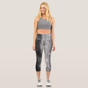 Leggings Capri Cascada majestuosa Boka, Eslovenia blanco negro