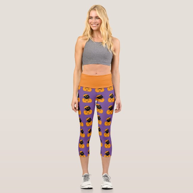 Leggings Capri Cat-lloween (Anverso)