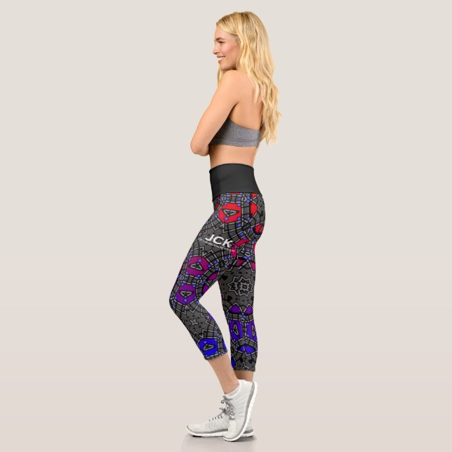 Leggings Capri Catorce obras de arte caleidoscopio del volumen tr (Izquierda)