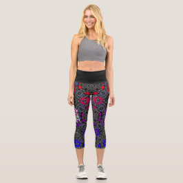 Leggings Capri Catorce obras de arte caleidoscopio del volumen tr