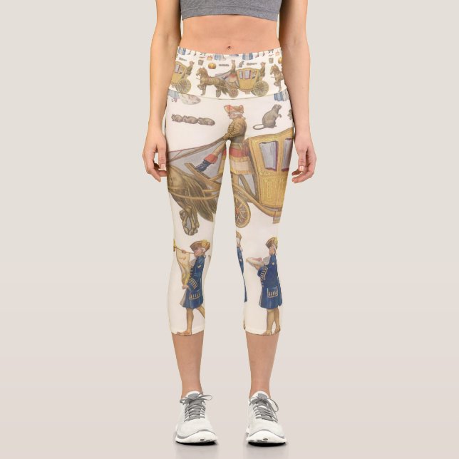 Leggings Capri Cenicienta, juguetes de muñecas de papel victorian (Anverso)