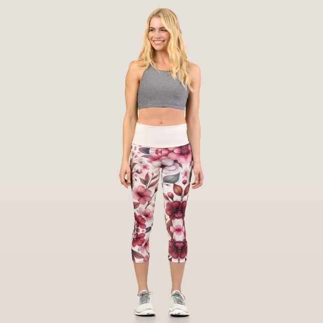 Leggings Capri Cerezo en flor (Anverso)