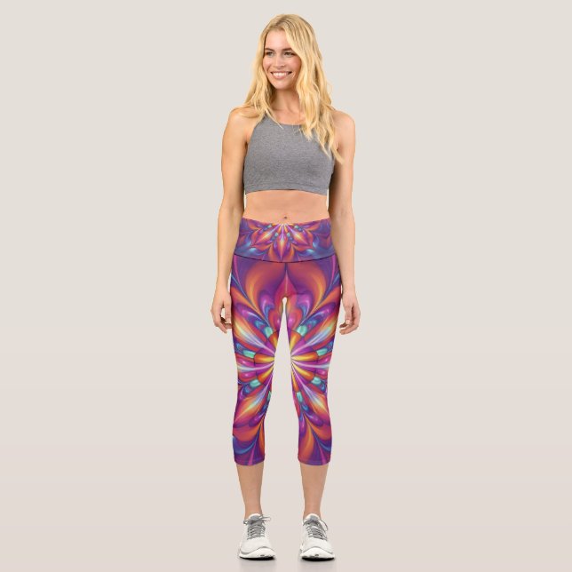 Leggings Capri Chakra del corazón  (Anverso)