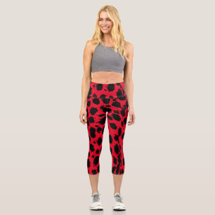 Leggings Capri Chetah Red