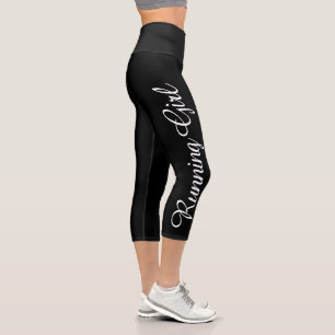Leggings Capri Chica en ejecución Capris de alto deseo