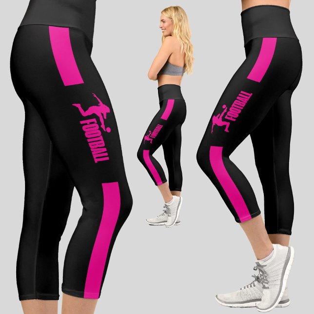 Leggings Capri Chica jugador de fútbol rosado equipo de fútbol de (Subido por el creador)