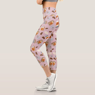 Leggings Capri Chicas Gilmore Patrón de café de Luke's Diner