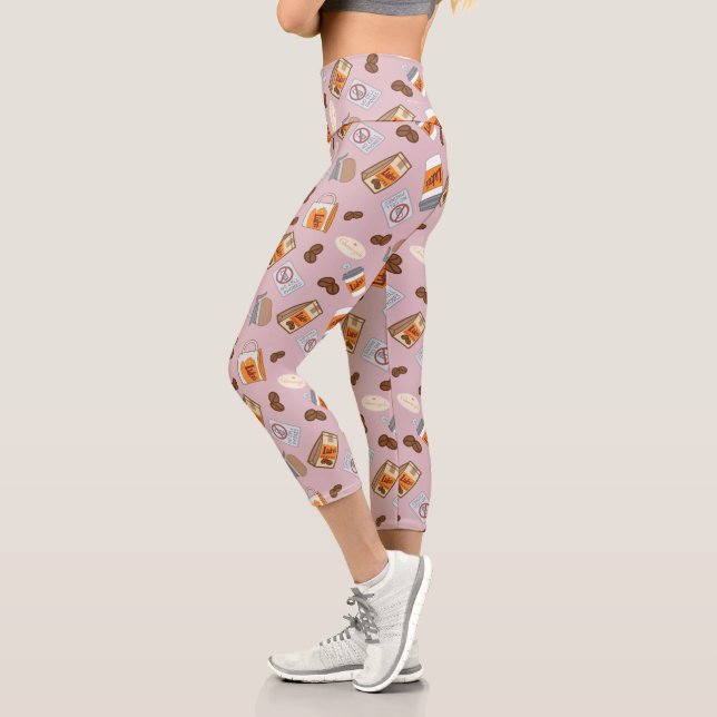Leggings Capri Chicas Gilmore | Patrón de café de Luke's Diner (Izquierda)