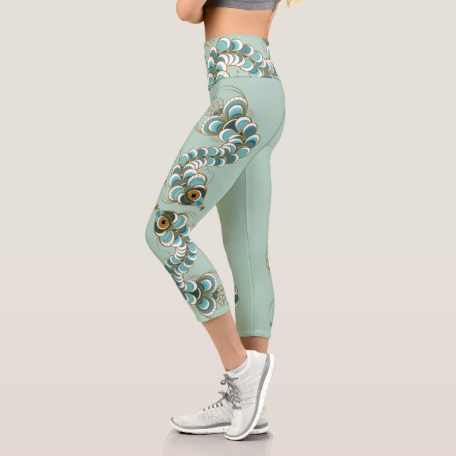 Leggings Capri Chimera - Capris de altura de caballito de mar de  (Izquierda)