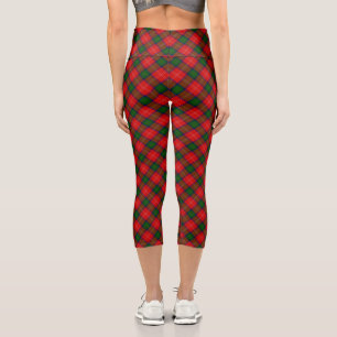 Leggings Capri Chitolm tartan rojo platillo