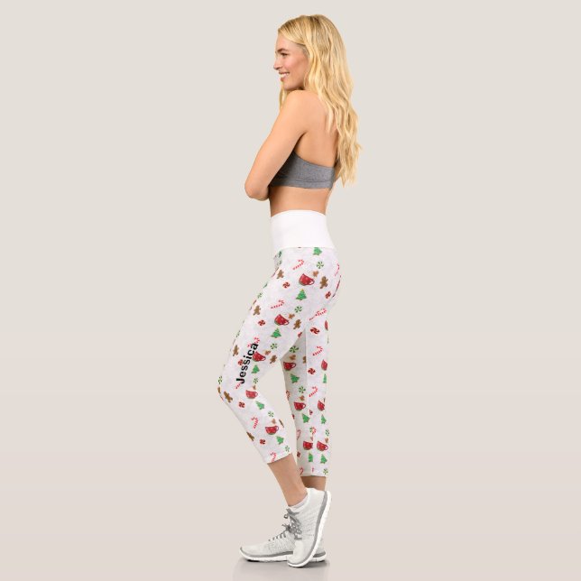 Leggings Capri Christmas Sweets Customizable (Izquierda)